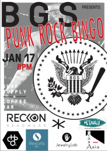 punk rock bingo poster