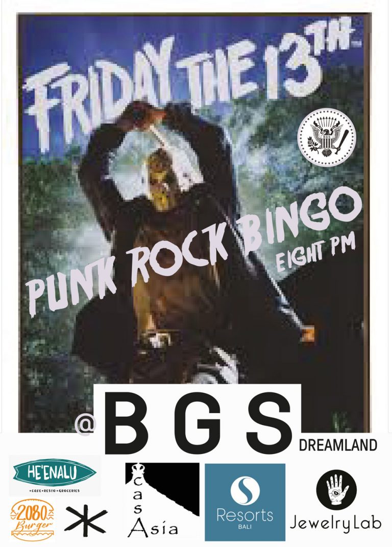 punk rock bingo friday 13th poster