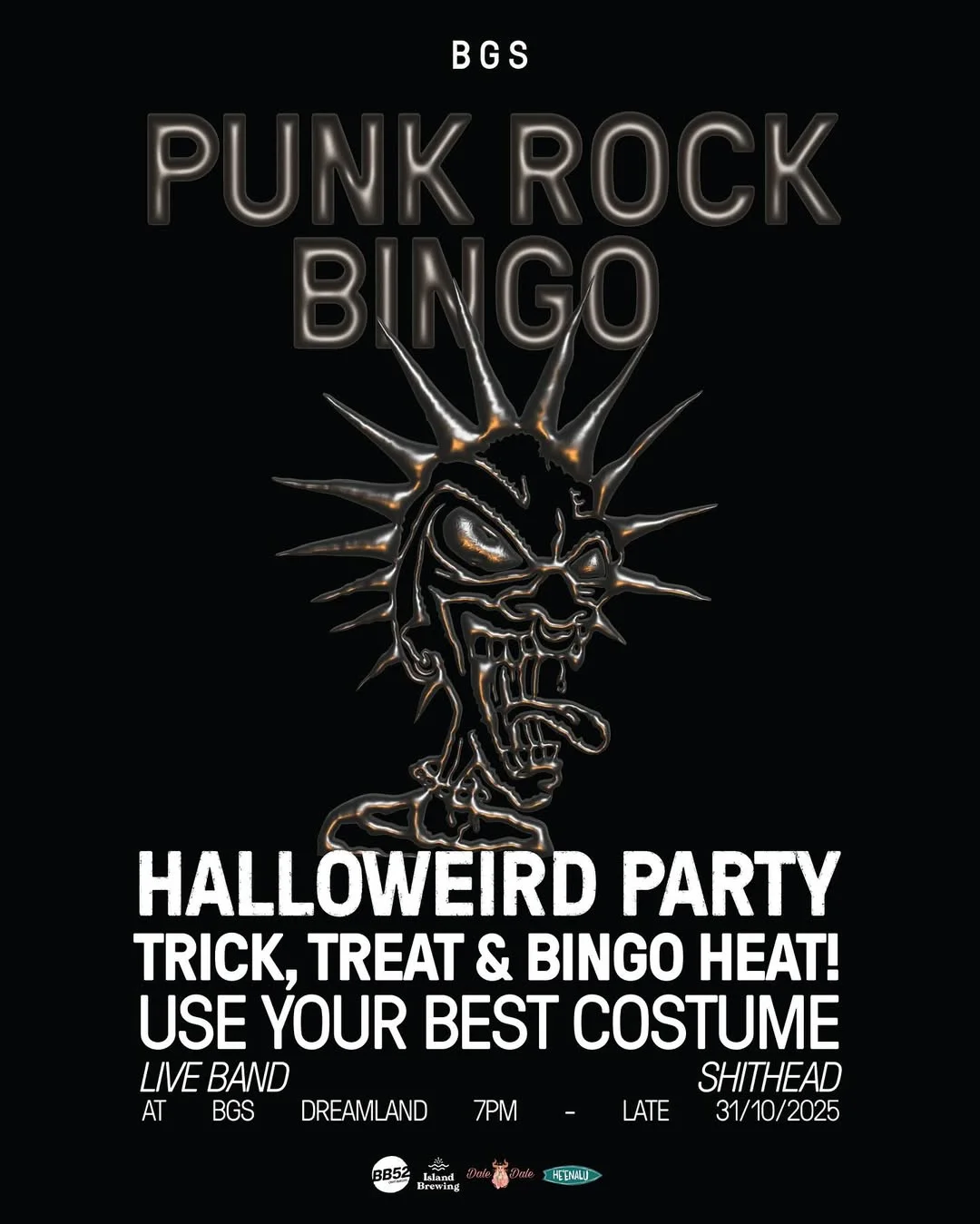 PUNK ROCK BINGO – BGS Halloweird Party at Dreamland Bali | Halloween 2025